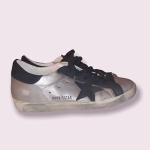 SILVER AND BLACK GOLDEN GOOSE